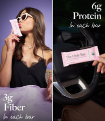 Truvani Sugar Cookie Bar on the go beside a gym bag for quick nourishment.