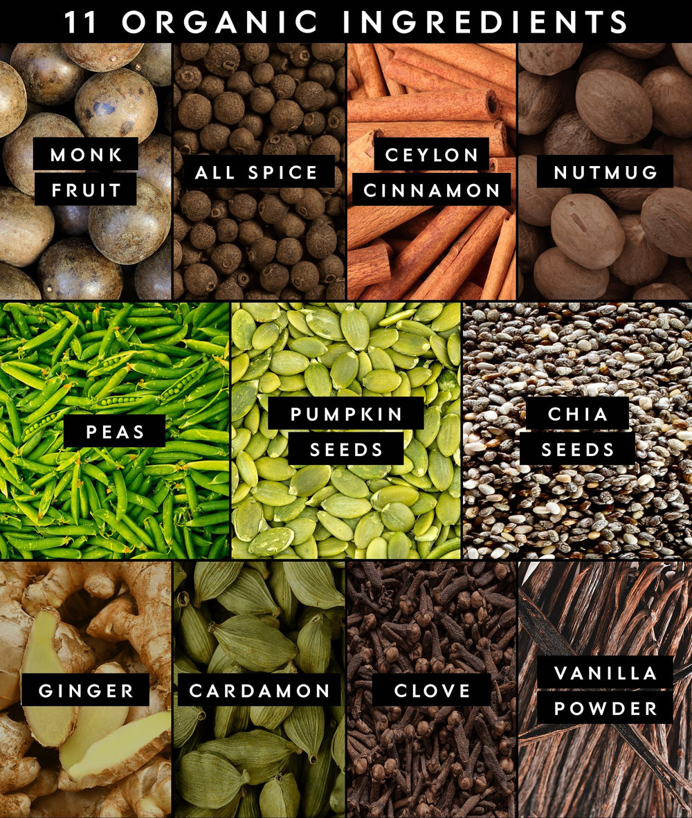 Nutrition facts and organic ingredients highlighted on the Truvani label.