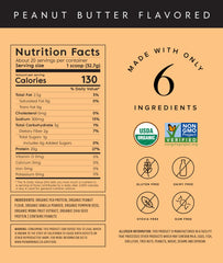 Truvani vegan pea protein powder peanut butter scoop supports quick, convenient shakes.