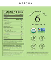 Truvani single-serve packets of matcha protein powder for on-the-go smoothies