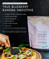 Truvani vegan protein label communicates plant based nutrition