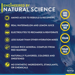 TruWild Hydrate packaging close-up highlighting vegan formula and vitamin C.