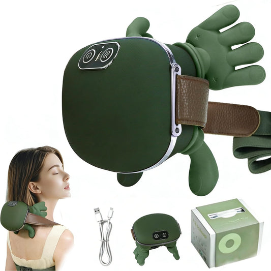 TSDRBWO Neck Massager front view demonstrates portable deep tissue relief on the go.
