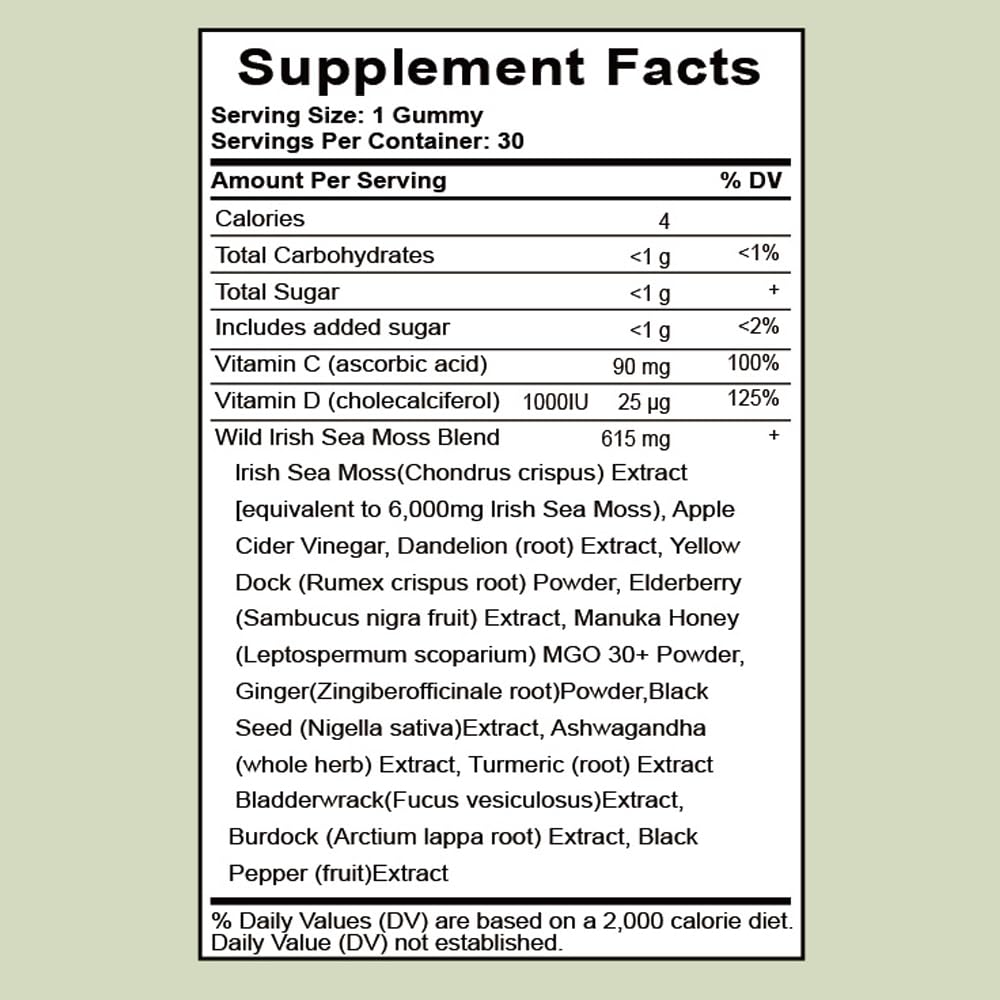 Tuyapio Sea Moss Gummies 16 in 1 on-the-go bottle for busy days.