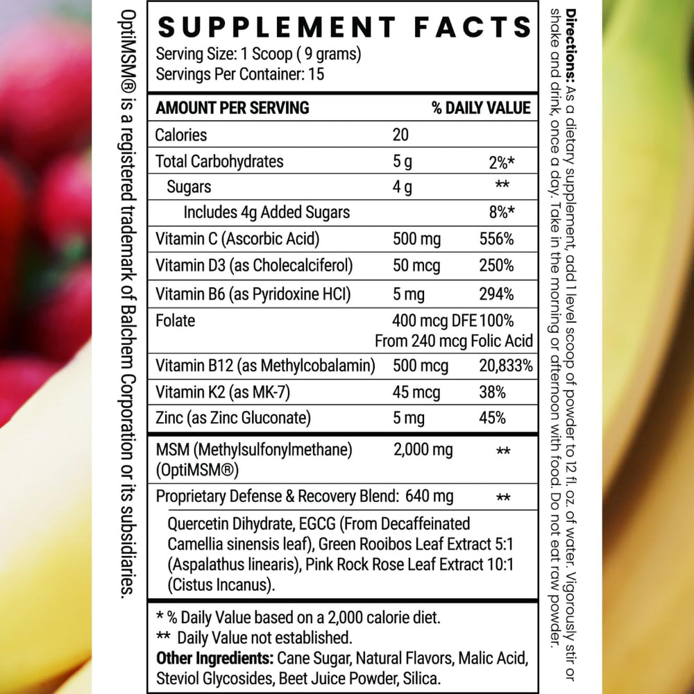 Twig & Leaf label on tub shows 4.76 oz size and strawberry banana flavor.