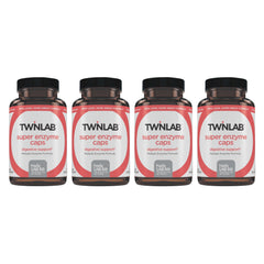 Twinlab Super Enzyme Caps bottle front showing the product and branding for digestive support.