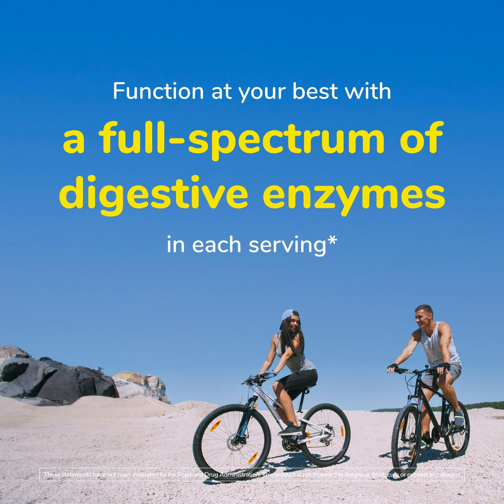 Twinlab Super Enzyme Caps pack view emphasizing four-bottle value and convenience.