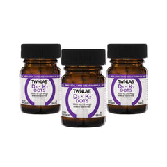 Twinlab Vit D3 1000 & K2 Dots bottle for easy daily supplementation.