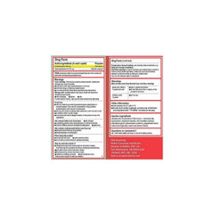 Tylenol PM caplets label closeup showing ingredients and directions for safe use