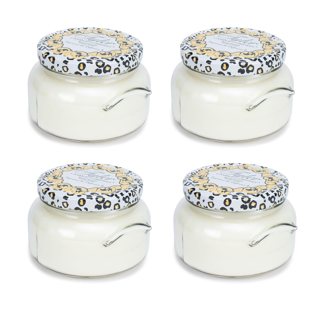 Tyler Creamy White 2-Wick Jar Candle front view enhances home ambiance
