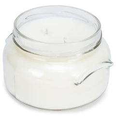 Tyler Creamy White 2-Wick Jar Candle side view delivers even fragrance diffusion