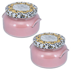 Tyler Pastel Peach 2-Wick candle pack fills a room with warm sweetness.