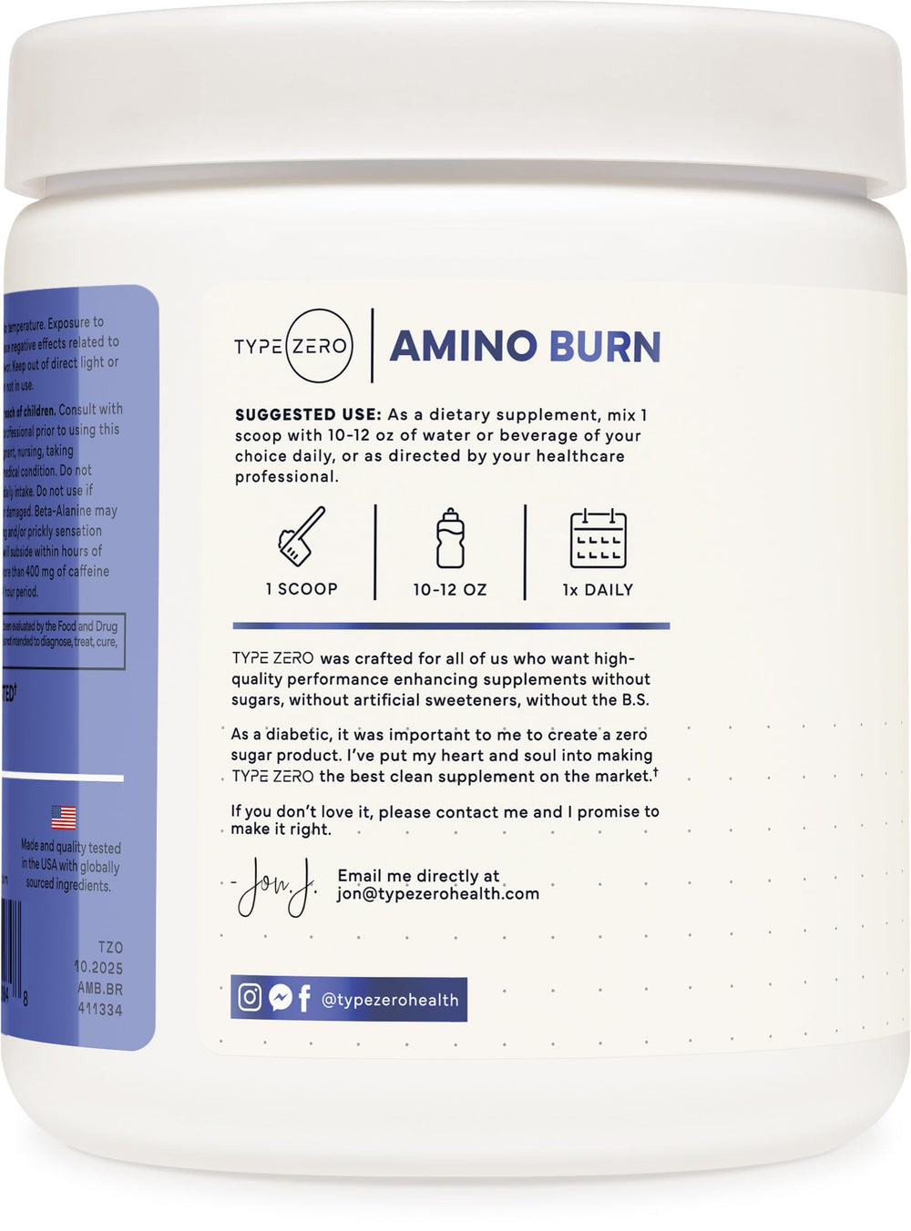 Amino Burn dissolving in water for hydration during workouts