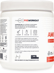 Type Zero AminoBurn bottle close-up showcasing no artificial ingredients