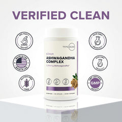 Type Zero Ashwagandha bottle with turmeric highlights the synergistic blend.