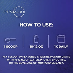 Packaging confirms Type Zero creatine is keto-friendly and gluten-free