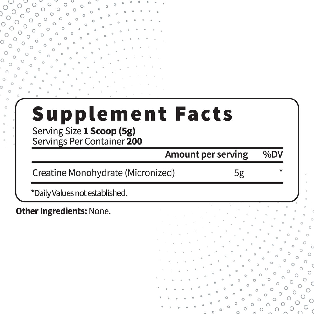 Type Zero Creatine Monohydrate micronized powder ready to dissolve in water