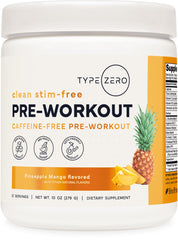 Type Zero jar on shelf emphasizing stimulant-free formulation.