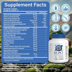 tzaxyan 22-in-1 blend bottle: protects against oxidative stress and promotes cognitive vitality