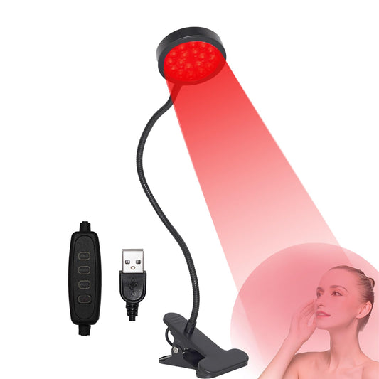 U4GLORY red light therapy panel focusing on the face for firmer-looking skin at home