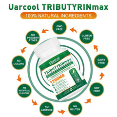 Uarcool TRIBUTYRINmax dosage instructions with two capsules per day