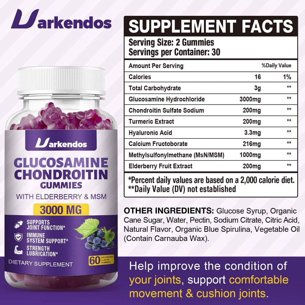 Uarkendos gummies jar closeup demonstrating easy daily joint care.