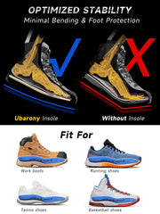 UBARONY carbon fiber insole heel cup cushions impact for smoother steps