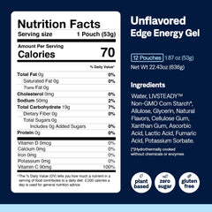 UCAN Edge packets show vegan-friendly energy for diverse training days.