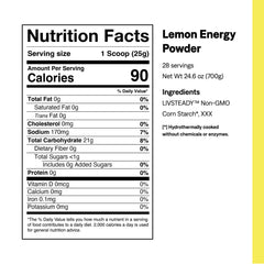 Glass of UCAN Energy Powder Lemon drink ready for a workout