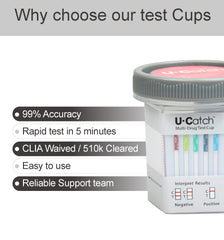 U Catch Plus tear-off result label for fast, clean reads.