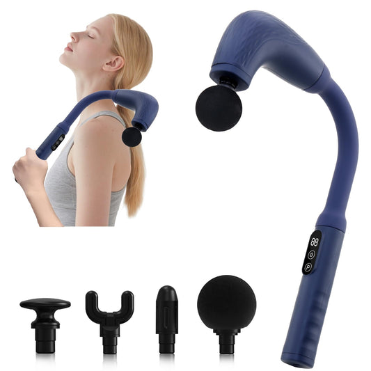 UFFAE massage gun with extension handle for easy reach and targeted relief.