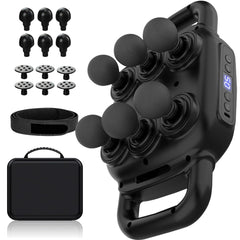 UFFAE six head massage gun front view for compact home use and relaxation