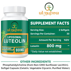 Ulmubra bottle with infographic about liposomal delivery highlights enhanced absorption.
