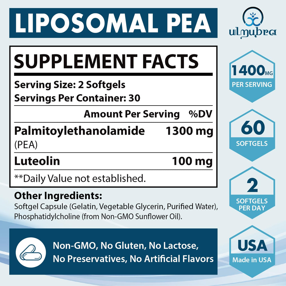 Ulmubra product packaging view highlights USA-made quality and non-GMO ingredients.