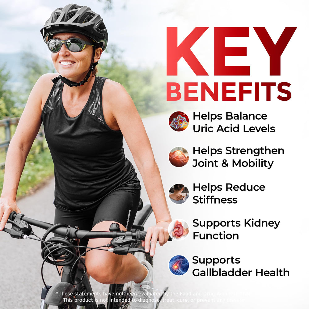 ULTALIFE Uric GO label details highlight Chanca Piedra and Tart Cherry for natural support.