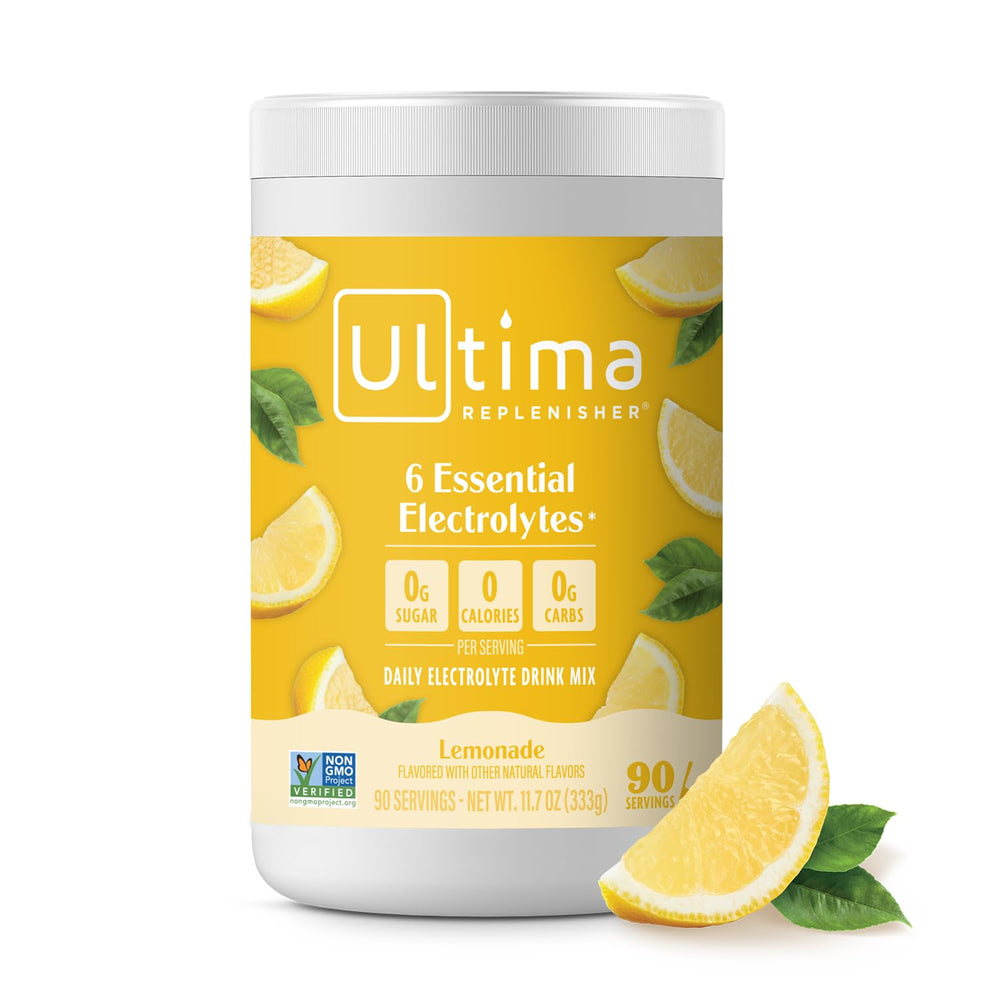 Ultima Replenisher daily electrolyte tub front for everyday, sugar-free hydration