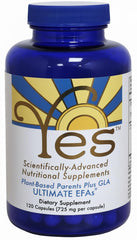 Ultimate EFAs YES bottle pour shows easy dosing with plant-based omega oils.