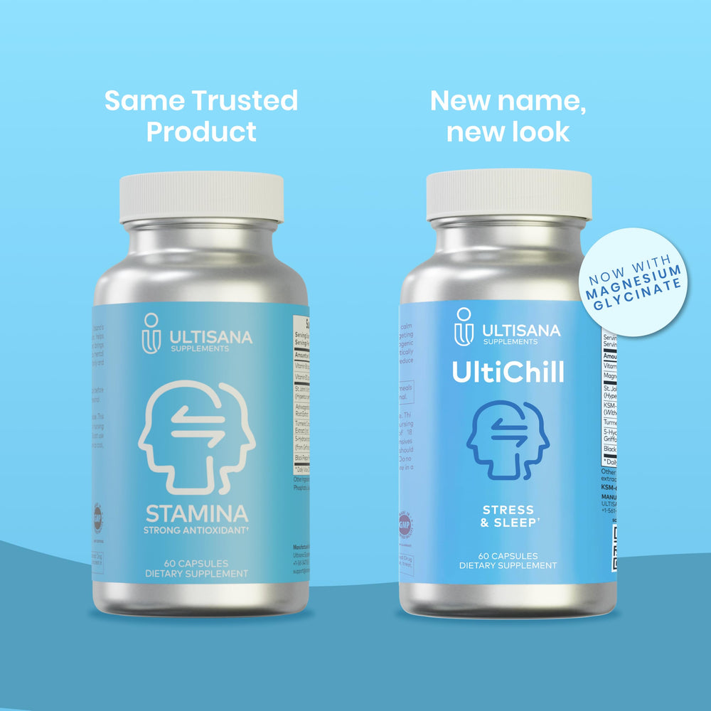UltiChill magnesium glycinate capsules encourage relaxation and nervous system calm.