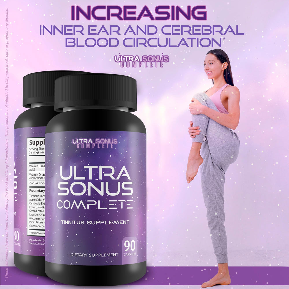 Ultra Sonus ingredient list features garlic, turmeric, and vitamin C