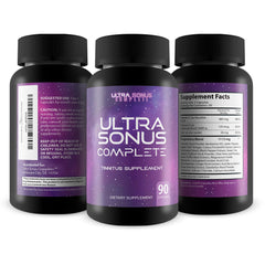 Ultra Sonus packaging box opened to reveal 90 capsules