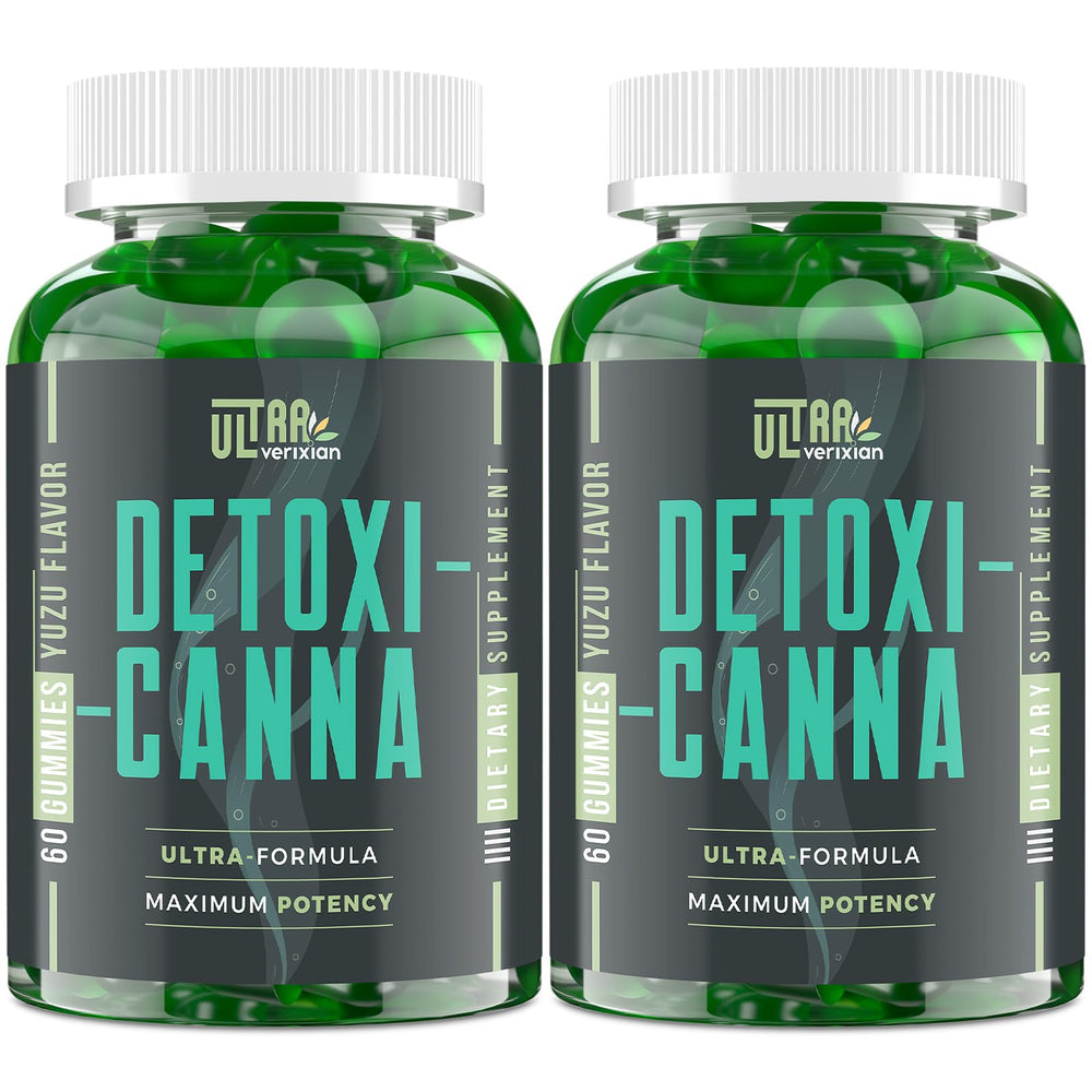Ultraverixian Detox Cleanse Gummies bottle pour for easy daily detox support