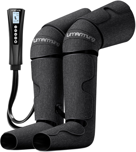 UMARMUNG air compression leg massager front view promotes leg relaxation