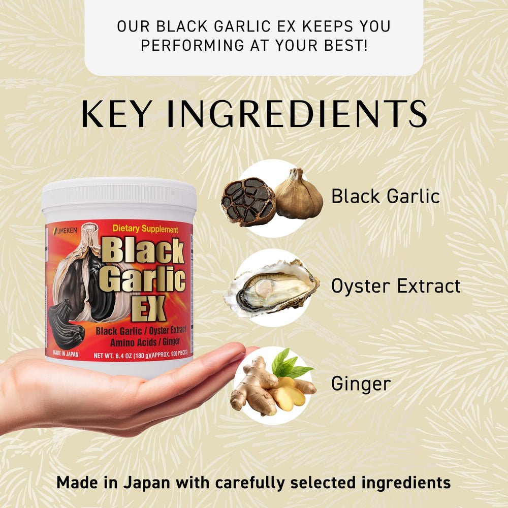 Ingredient view showing ginger and oyster extract in the Umeken blend.