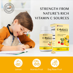 Umeken C-Balance gluten-free and soy-free label supports daily vitamin use