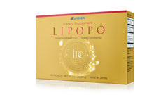 Umeken Lipopo box packaging showing 90 daily packets for convenient routine