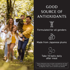 Umeken Plum Ball EX ingredient list featuring Japanese plum extract and citric acid