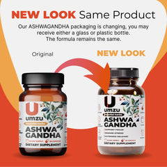 UMZU Ashwagandha bottle on desk for focused study or work.