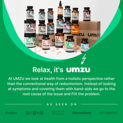 UMZU Sensolin bottle on desk showcasing a ready-to-use daily wellness routine.