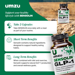 UMZU Sensolin chromium ingredient close-up suggesting metabolic regulation support.