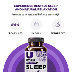 UMZU Sleep zinc and herbal extracts support nightly wellness